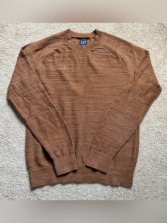 GAP Other - Gap Men’s 100% Cotton Crewneck Sweater Rust Brown M Medium Pullover Long Sleeve